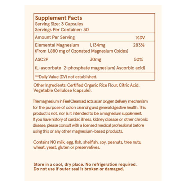 Feel Good Detoxy 2.0 Supplement Facts Label