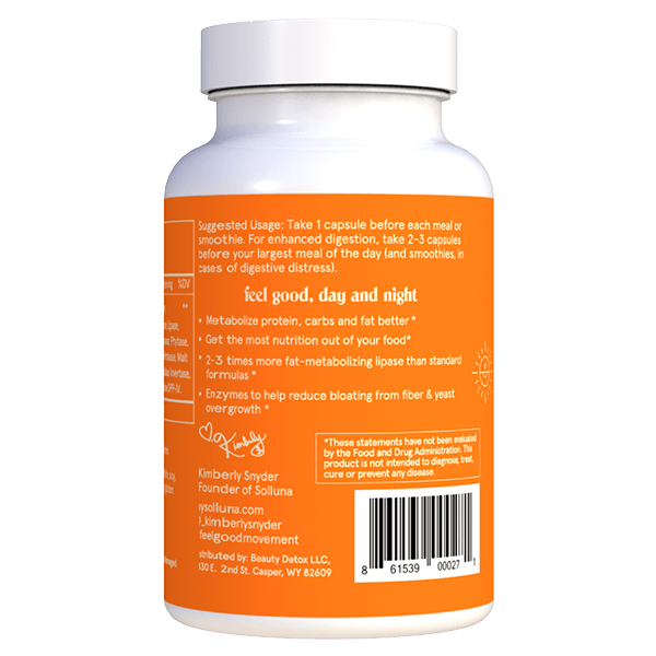 Feel Good Digestive Enzymes Label Suggested Usage Directions