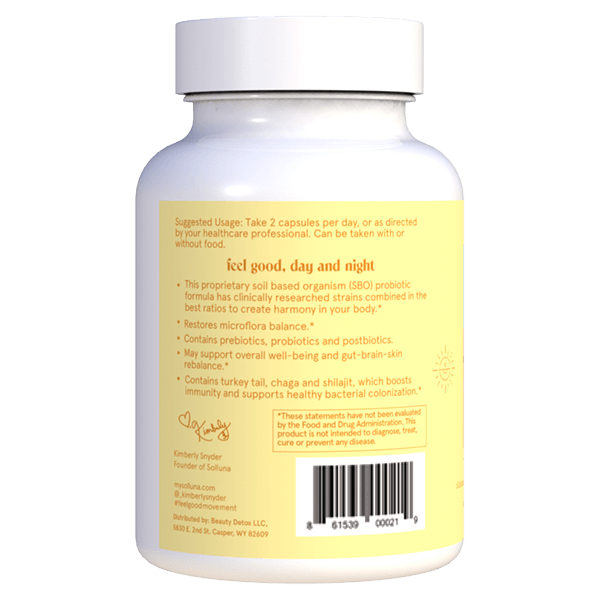 Feel Good SBO Probiotics Label Suggested Usage Directions